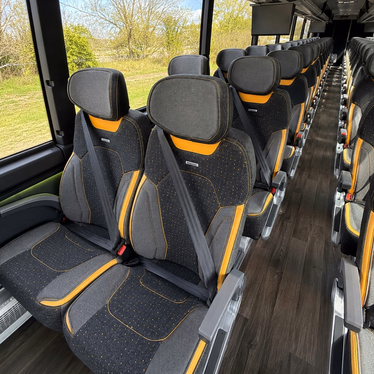 santa ana charter bus interior
